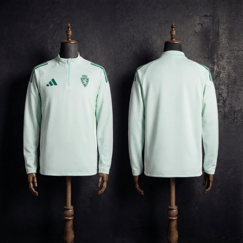 Zaragoza Long-sleeved half-pull training  2025/2026 New Season Football Jersey Sports Shirt