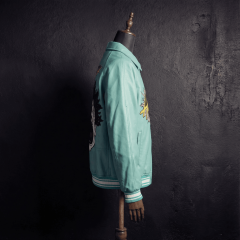 Avirex x Hellstar Scream Face Graphic Leather Bomber Jacket