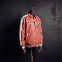 Avirex 50 Hellstar Graphic Leather Bomber Jacket