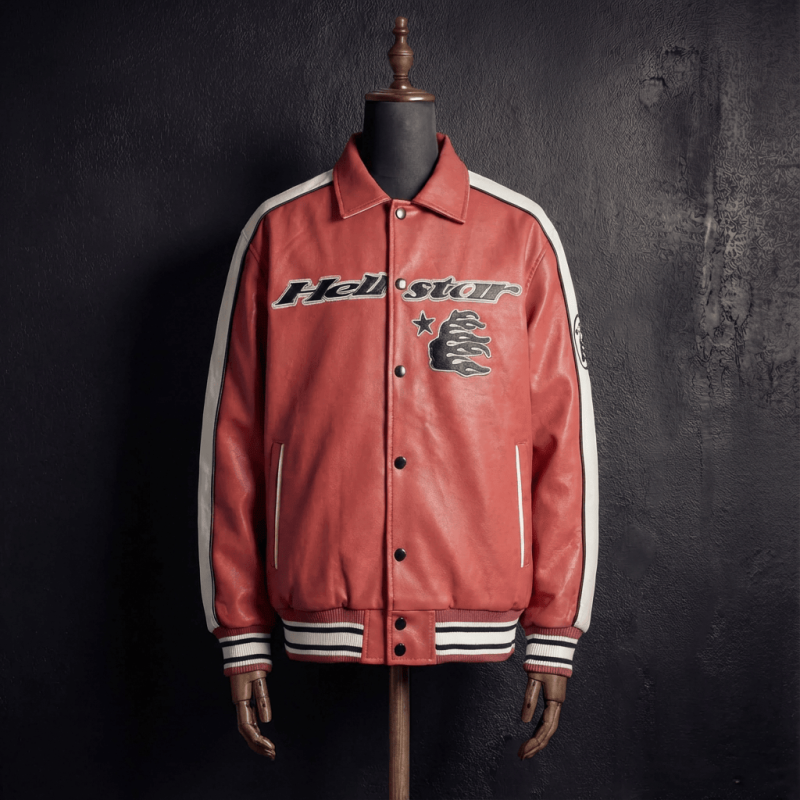 Avirex 50 Hellstar Graphic Leather Bomber Jacket