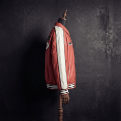 Avirex 50 Hellstar Graphic Leather Bomber Jacket