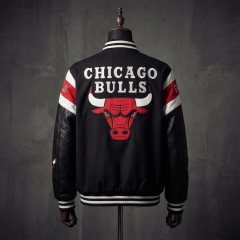 Men's Chicago Bulls Varsity Jacket with NBA Eastern Conference Patch