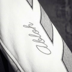 Off-White Black and White Patched Varsity Jacket