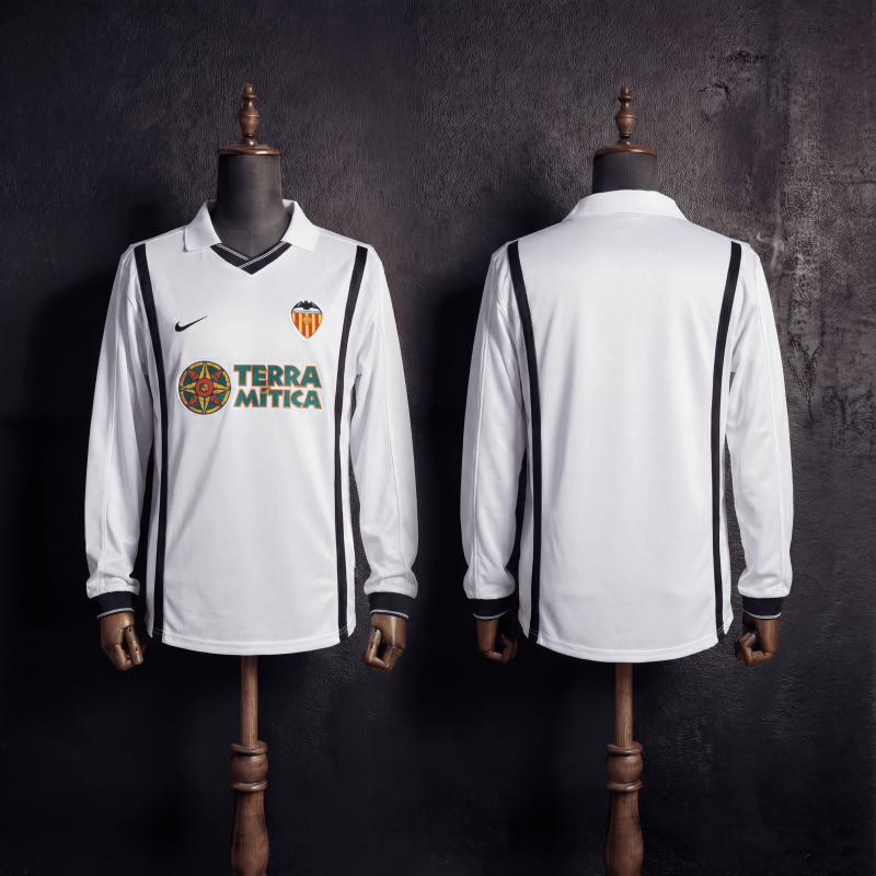 Retro Valencia Home Long-Sleeve 00/01 Season Jersey