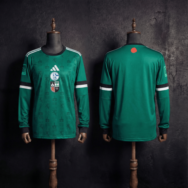 Schalke 04 Commemorative Edition - Green Long-Sleeve 2025/2026 New Season Jersey