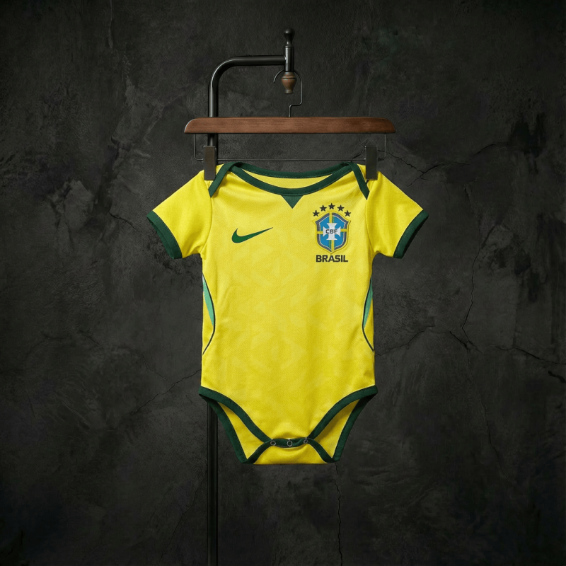 Baby Jersey Brazil Home Stadium FIFA World Cup 2026 New Season Football Jersey