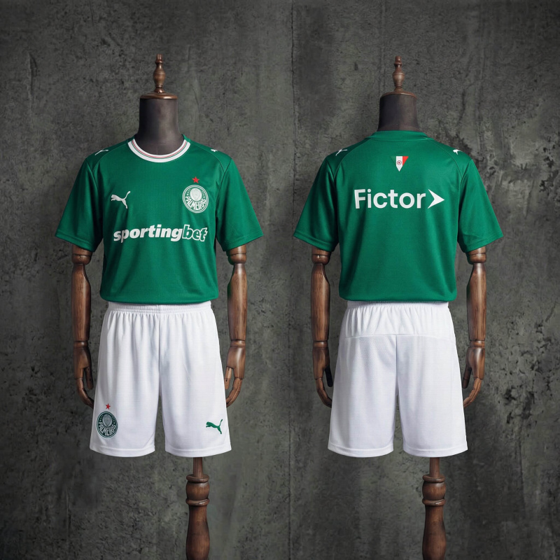 Kids Kit Palmeiras Home 2026/2027 Jersey Size 16-28