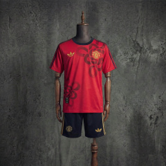 Kids Kit Manchester United Cultural 2025/2026 Story - Red Jersey SIZE 16-28