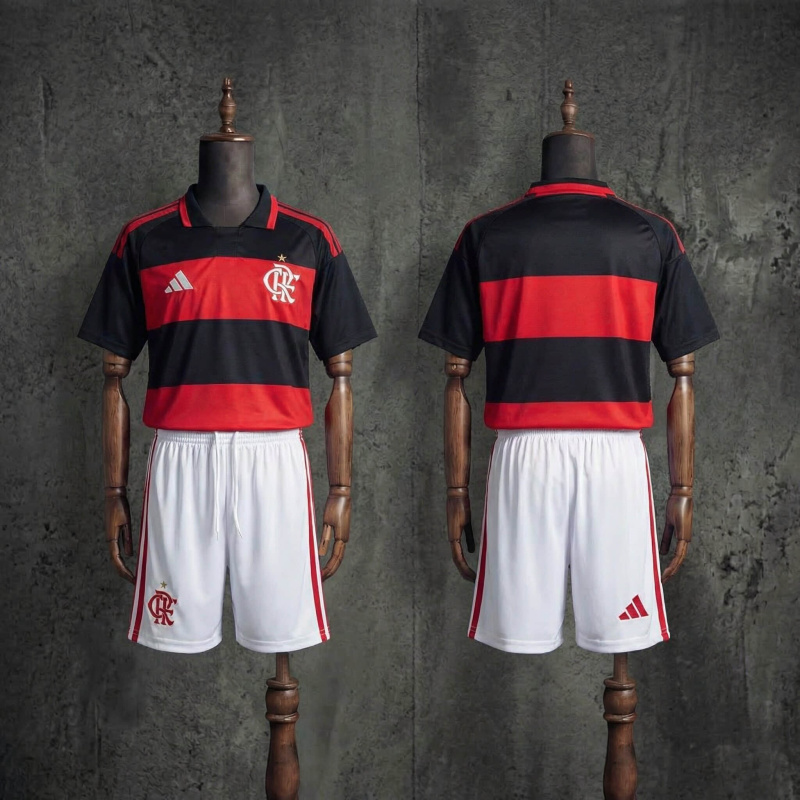 Kids Kit Flamengo Home 2026/2027 Jersey Size 16-28