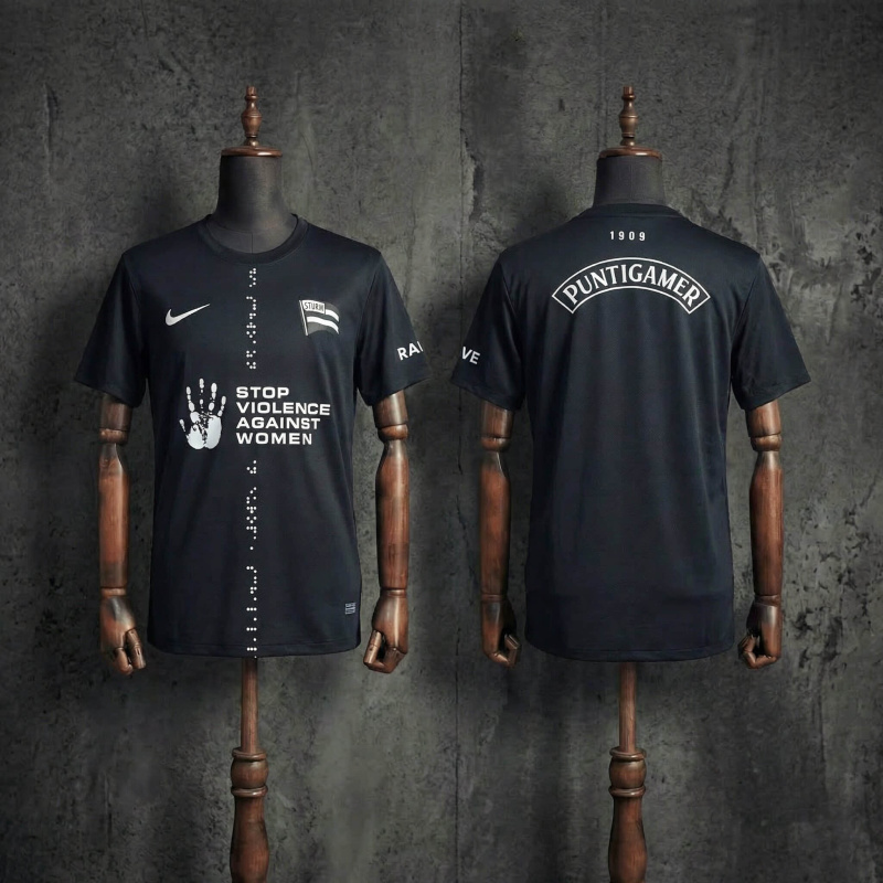 Sturm Graz 2025/2026 Stop Violence Against Women Special Kit Released Jersey S-XXL