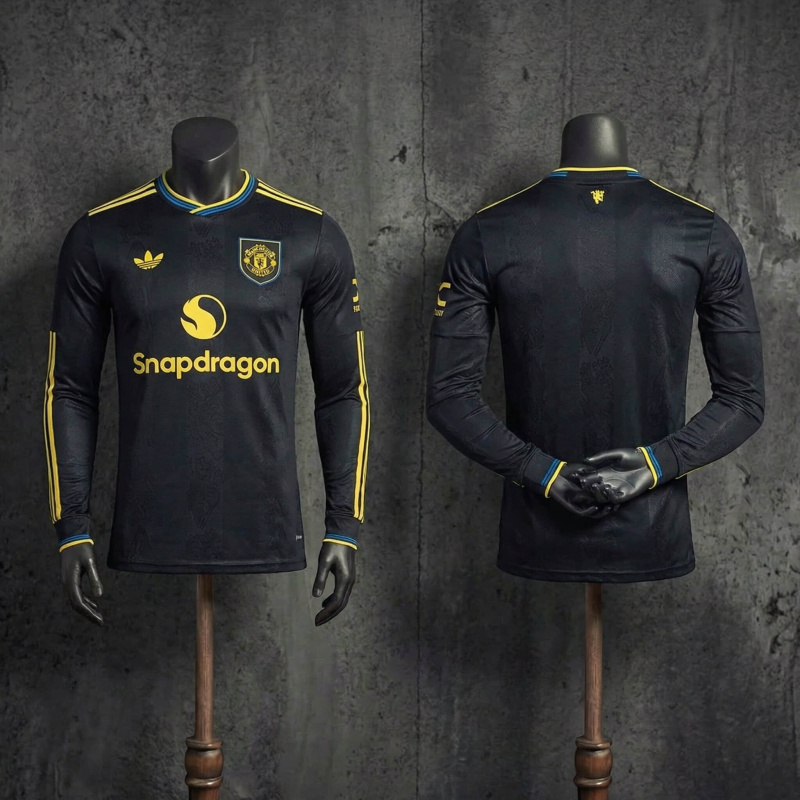 Player Manchester United 3rd Away long sleeve 2025/2026 new season Football Jersey Sports shirt