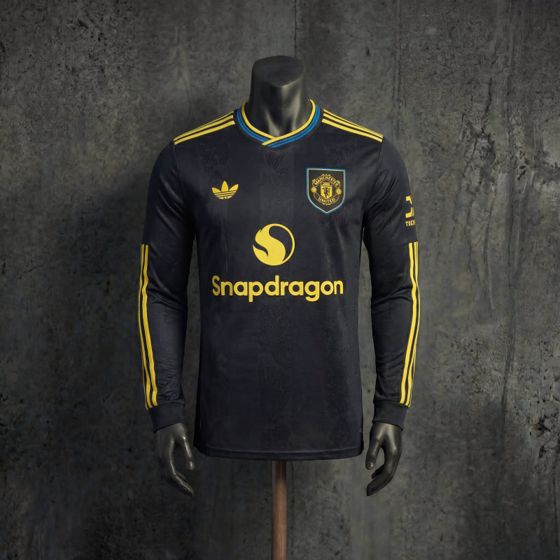 Player Manchester United 3rd Away long sleeve 2025/2026 new season Football Jersey Sports shirt