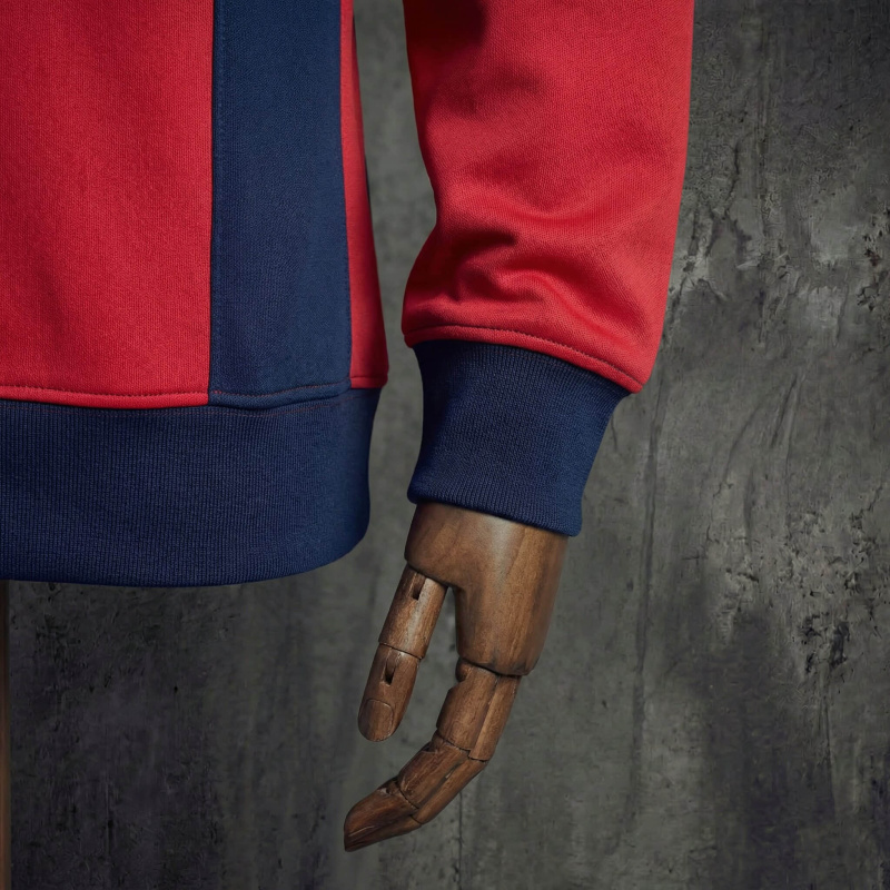 Barcelona Long-sleeved Sweatshirt - Red & Blue