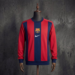 Barcelona Long-sleeved Sweatshirt - Red & Blue