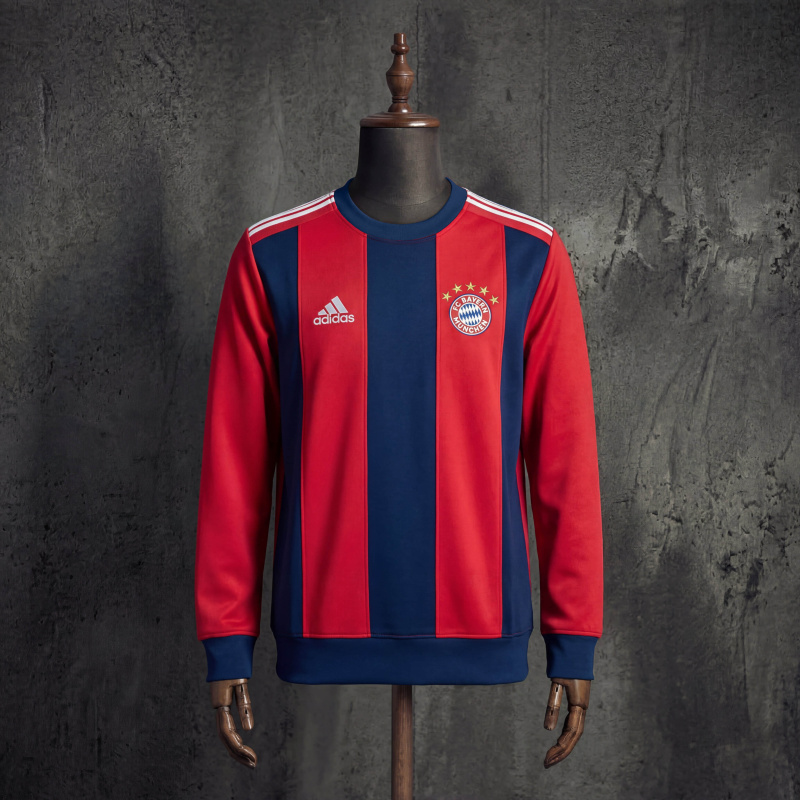 Bayern Munich Long-sleeved Sweatshirt - Red & Cyan M-3XL