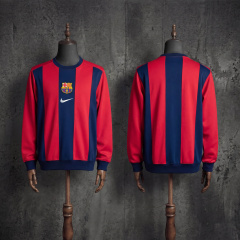 Barcelona Long-sleeved Sweatshirt - Red & Blue