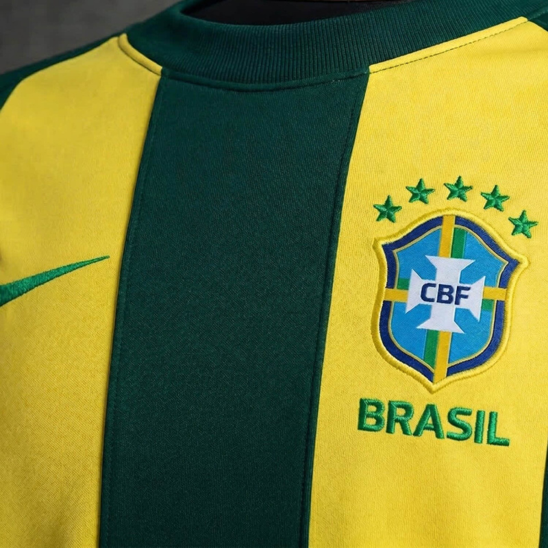 Brazil Long-sleeved Sweatshirt - Yellow & Green M-3XL