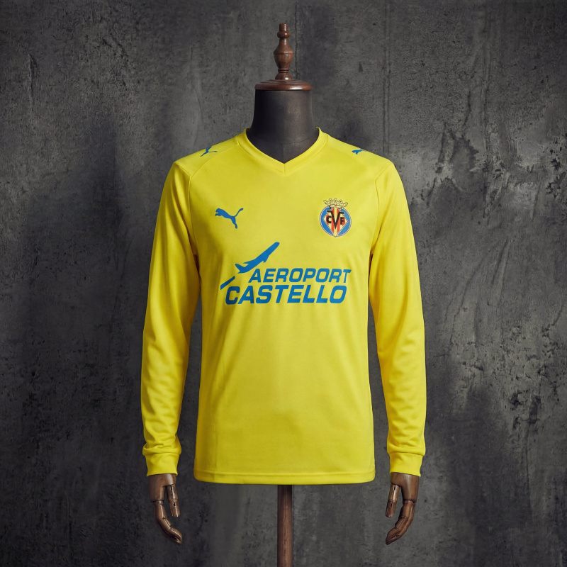 Retro Villarreal Home 08/09 Long-sleeved Jersey