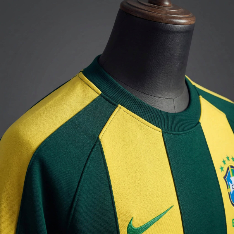 Brazil Long-sleeved Sweatshirt - Yellow & Green M-3XL