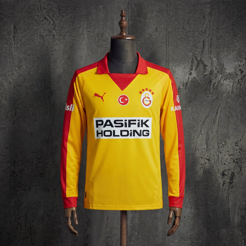 Retro Galatasaray Edition 2025/2026 Yellow Long-Sleeve Jersey