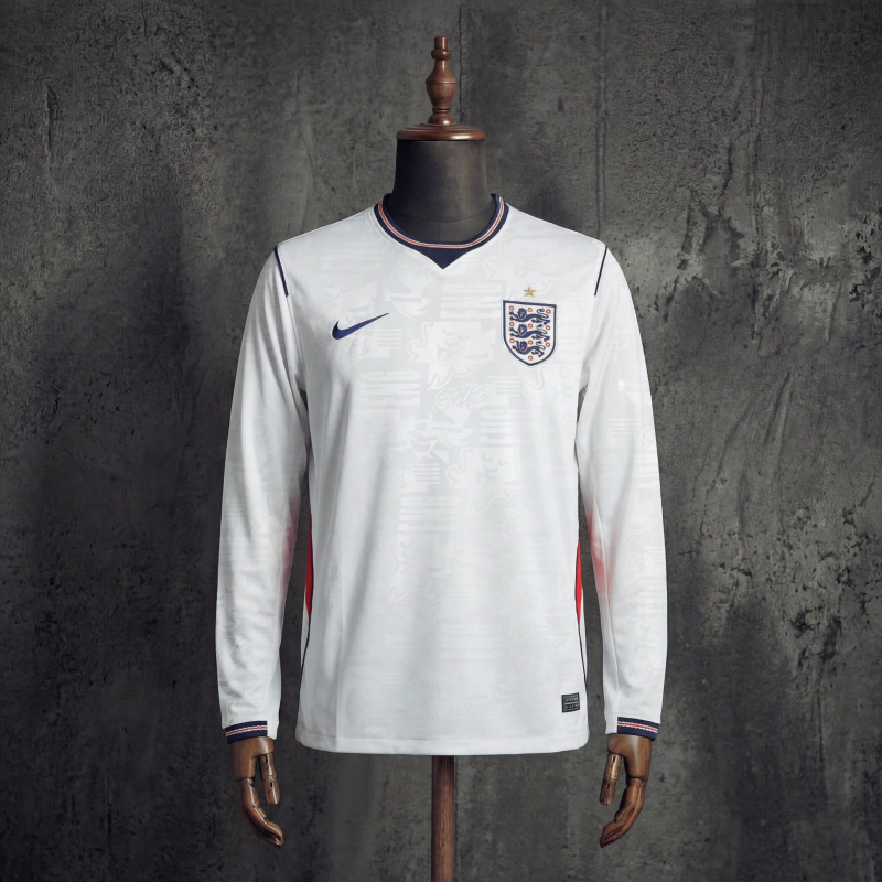 England home FIFA World Cup 2026 long-sleeved jersey, sizes S-4XL