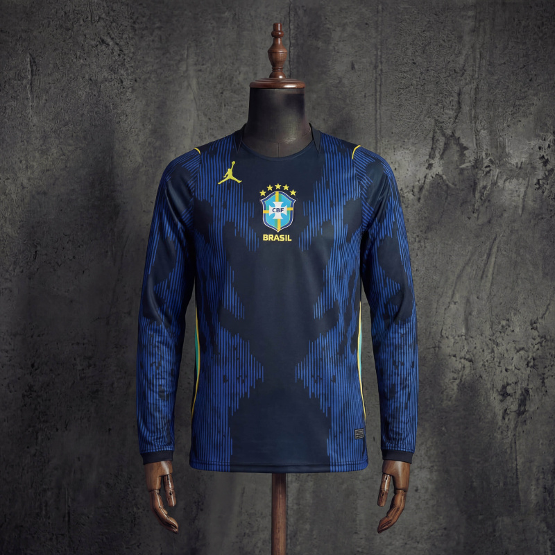 Brazil away FIFA World Cup 2026 Long-sleeved jersey, sizes S-4XL
