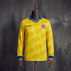 Retro Colombia Home 1994 Long Sleeve Jersey S-XXL