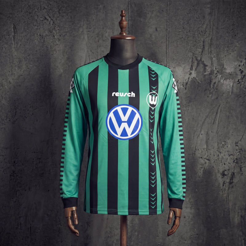 Retro VfL Wolfsburg Away 199495 Long-Sleeve Jersey – Sizes S–XXL