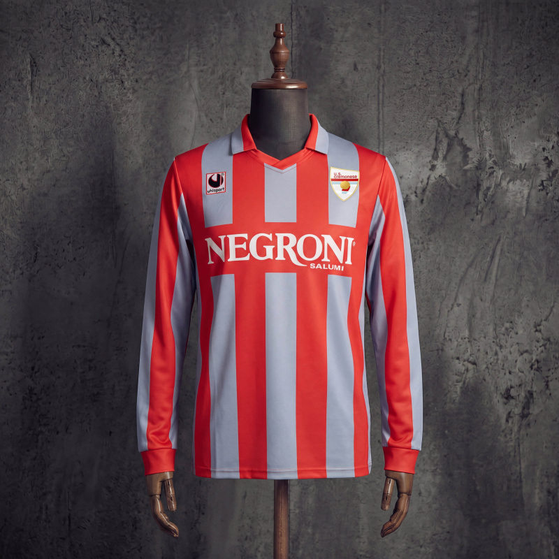 Retro U.S. Cremonese Home 199596 Long-Sleeve Jersey – Sizes S–XXL