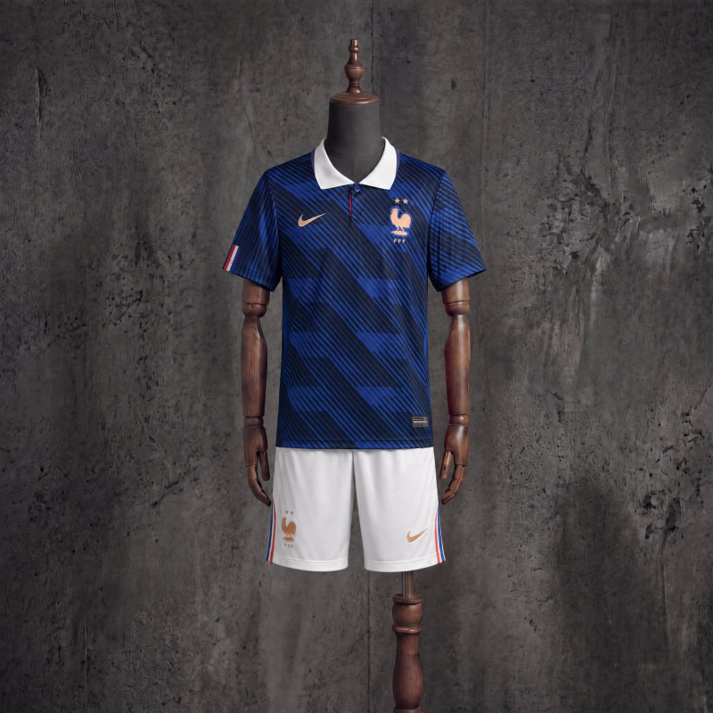 Kids Kit France Home FIFA World Cup 2026 Jersey Sizes 16-28