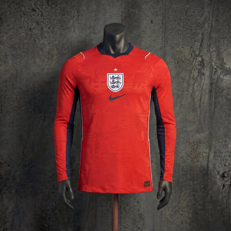 Player England Away FIFA World Cup 2026 Long-Sleeve Jersey Sizes S-XXL