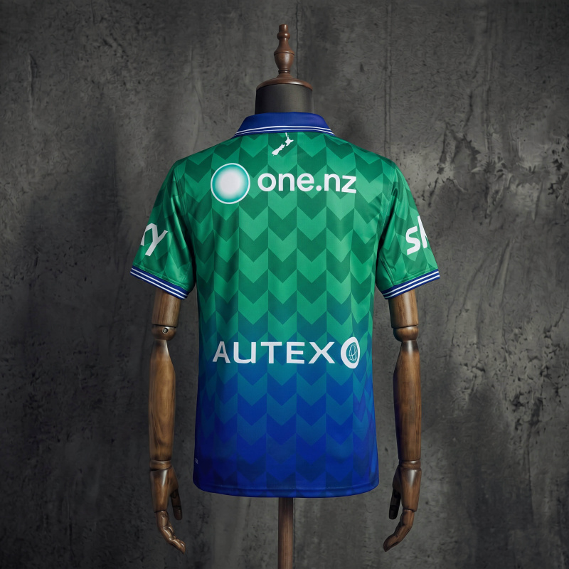 New Zealand Warriors 2026 Pre-Season NRL Rugby Jersey, Green Blue Chevron Gradient Top S-5XL