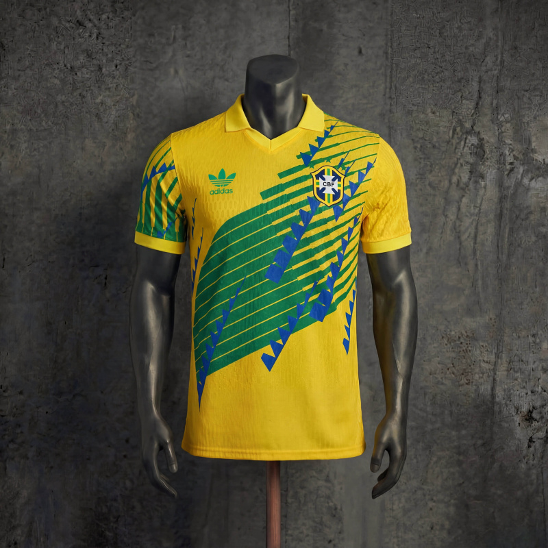 player version Brazil 2026 adidas Originals retro yellow football jersey, sizes S-XXL