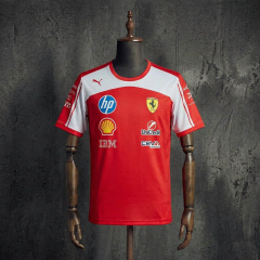 Scuderia Ferrari F1 Red Team Tee, Formula 1 Racing Short Sleeve Casual T-Shirt S-5XL