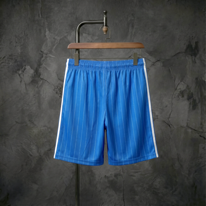 Real Madrid x adidas Originals blue striped shorts, sizes S-XXL