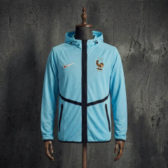 France 2026 World Cup Light Blue Grid Hooded Training Jacket S-XXL