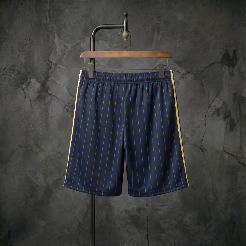 Manchester United x adidas Originals black striped shorts, sizes S-XXL