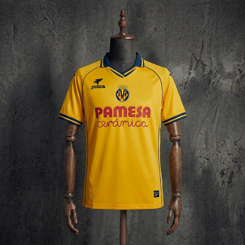Retro Villarreal Style Jersey, Sizes S-4XL