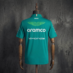 Aston Martin F1 Team 2026 Green Fan Edition Polo, Formula 1 Racing Short Sleeve Top S-5XL