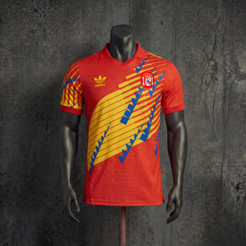 player version Spain 2026 adidas Originals retro yellow football jersey, sizes S-XXL