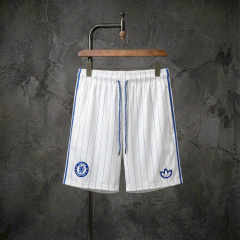 Chelsea x adidas Originals white striped shorts, sizes S-XXL