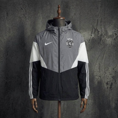 Sporting CP Grey Black Hooded Windbreaker Jacket Sizes S-XXL