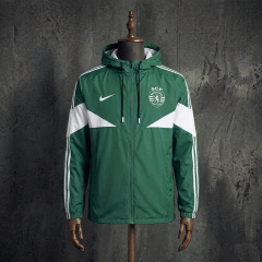 Sporting CP Green White Nike Hooded Windbreaker Jacket Sizes S-XXL