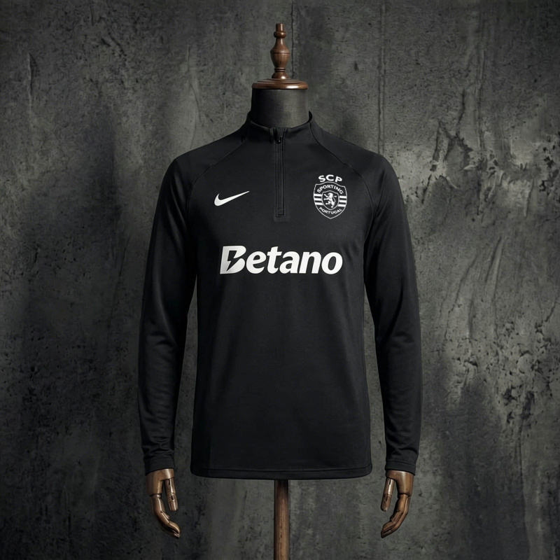 Sporting CP Lisbon Betano Black Quarter-Zip Sizes S-XXL