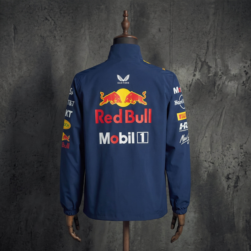 Oracle Red Bull Racing F1 Team Jacket Navy Blue Formula 1 Windbreaker Size S-3XL