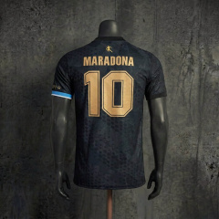 Player Version Argentina National Team No.10 Messi Special Edition Black Gold Football Jersey S-XXL