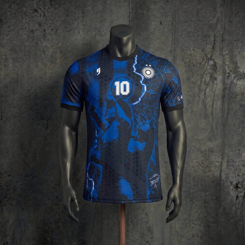 Player Version Argentina No.10 Messi Special Edition Jersey Blue Black Color S-XXL