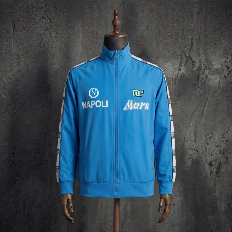 1988-89 Napoli NR Mars Vintage Track Jacket Retro Football Training Top Sizes S-XXL