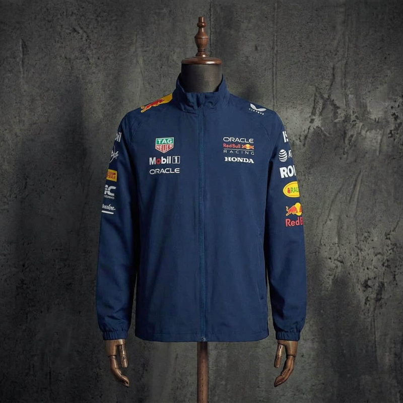 Oracle Red Bull Racing F1 Team Jacket Navy Blue Formula 1 Windbreaker Size S-3XL