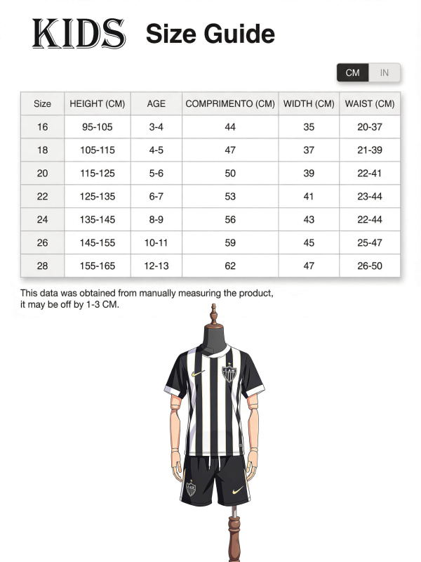 Flamengo 2026-2027 Away Kids Kit Jersey Size 16-28
